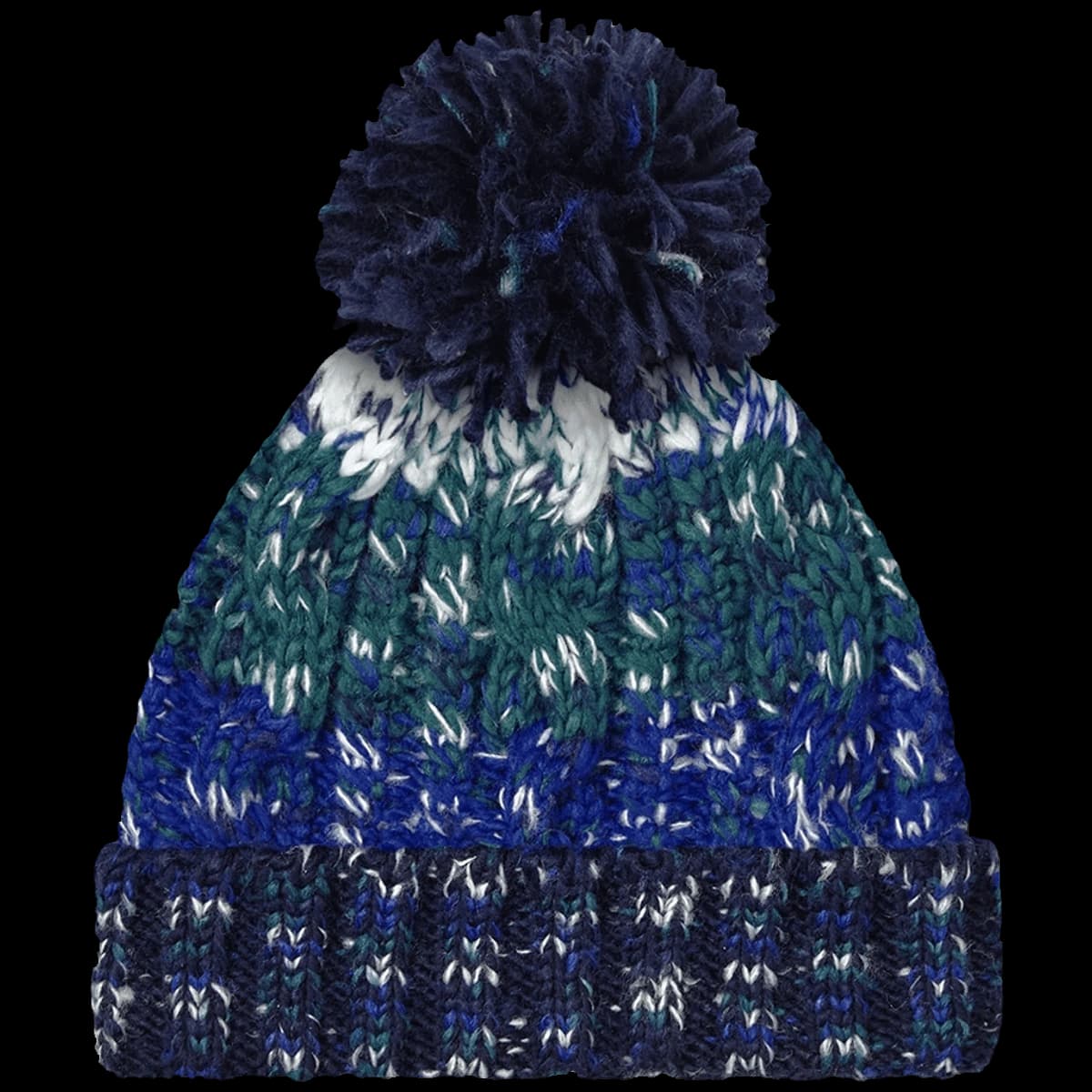 Beechfield Corkscrew Pom Pom Beanie — front