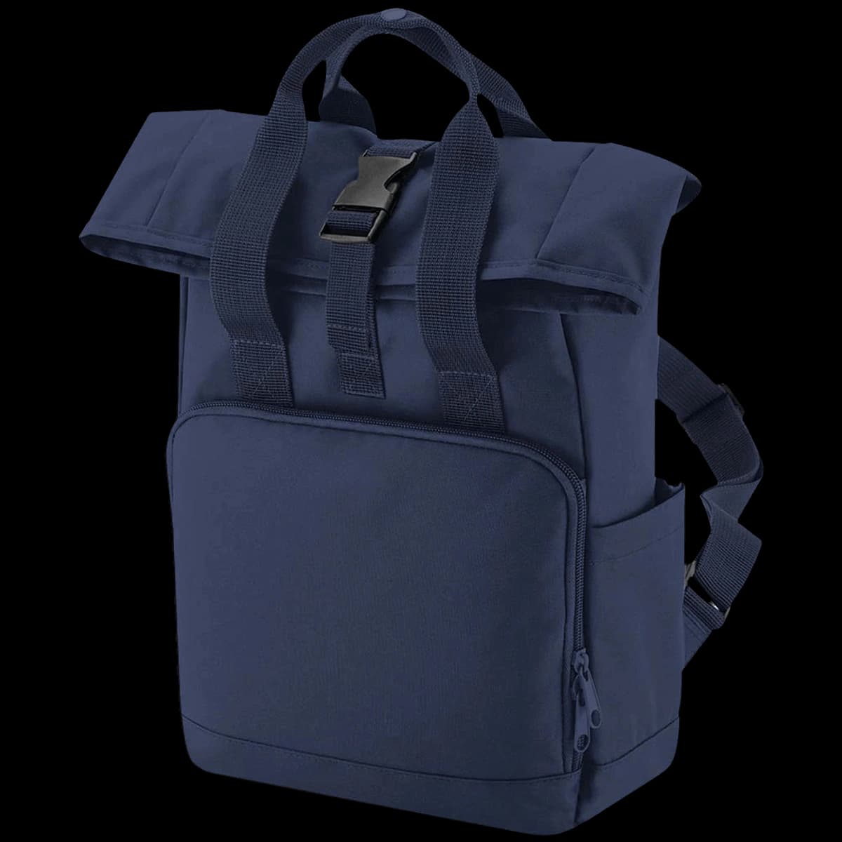 BagBase Recycled Mini Twin Handle Roll-Top Backpack — front