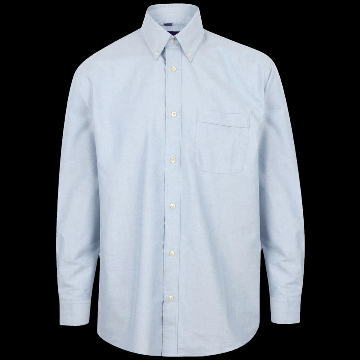 Henbury Long Sleeve Classic Oxford Shirt — front
