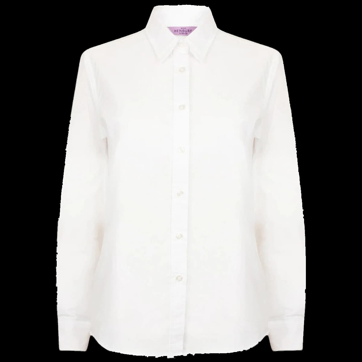 Henbury Ladies Long Sleeve Classic Oxford Shirt — front