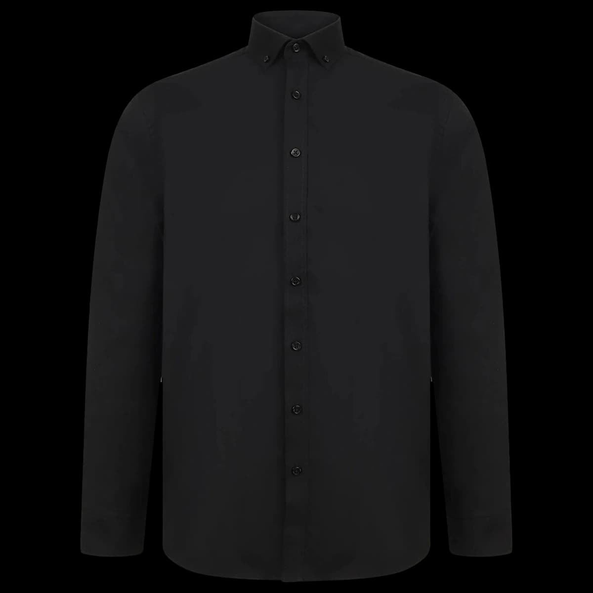 Henbury Modern Long Sleeve Regular Fit Oxford Shirt — front