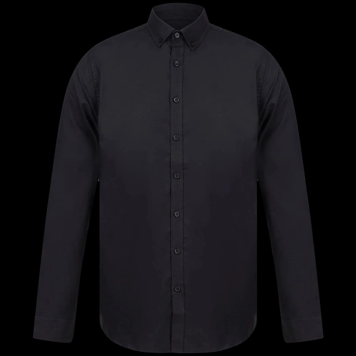 Henbury Modern Long Sleeve Slim Fit Oxford Shirt — front