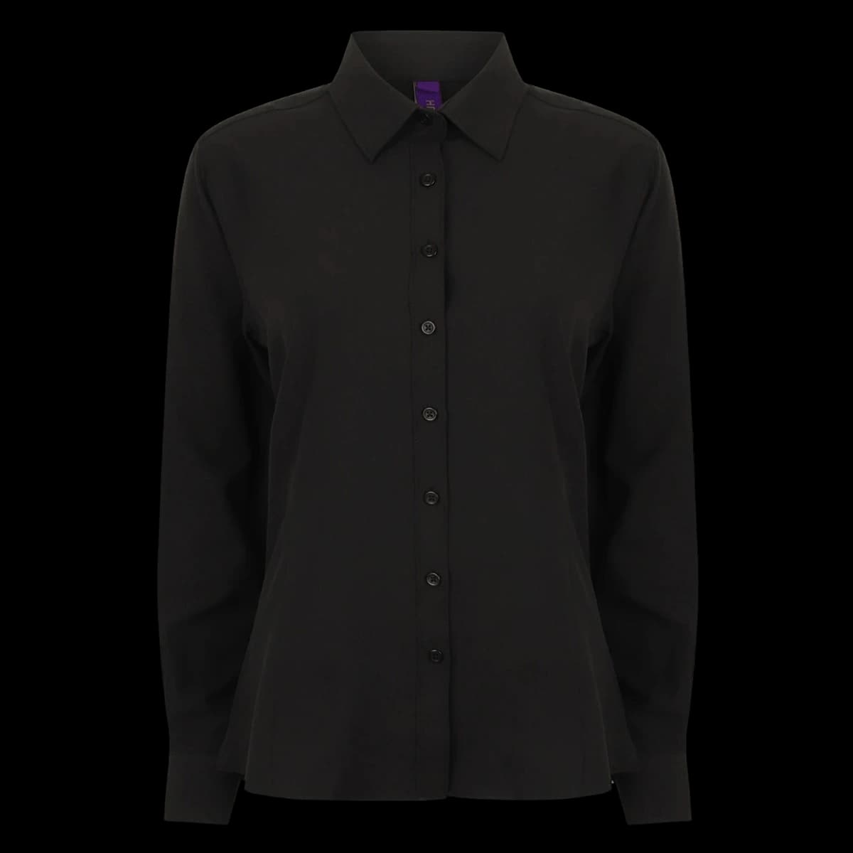 Henbury Ladies Long Sleeve Wicking Shirt — front