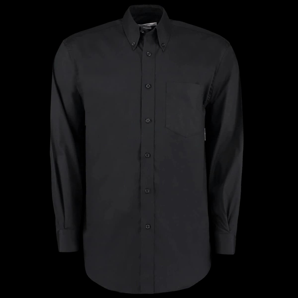 Kustom Kit Premium Long Sleeve Classic Fit Oxford Shirt — front