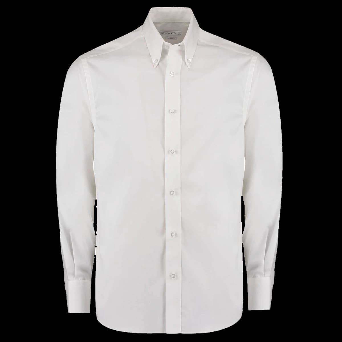 Kustom Kit Premium Long Sleeve Tailored Oxford Shirt — front