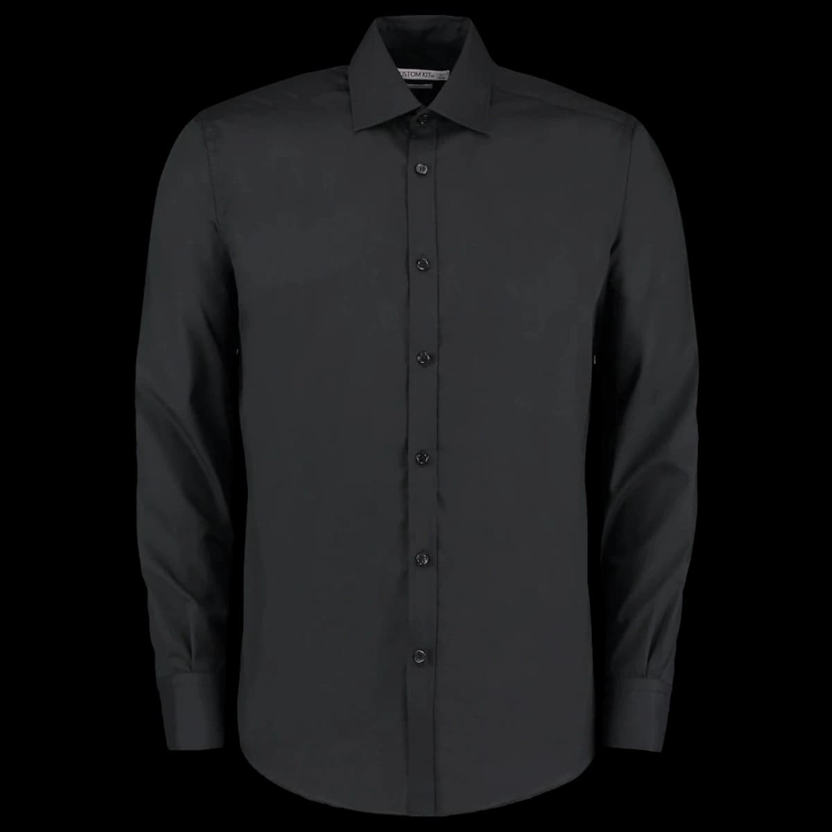 Kustom Kit Long Sleeve Slim Fit Business Shirt — front