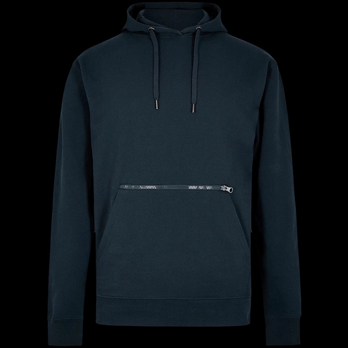 Kustom Kit Regular Fit Piqué Zipped Pocket Hoodie — front