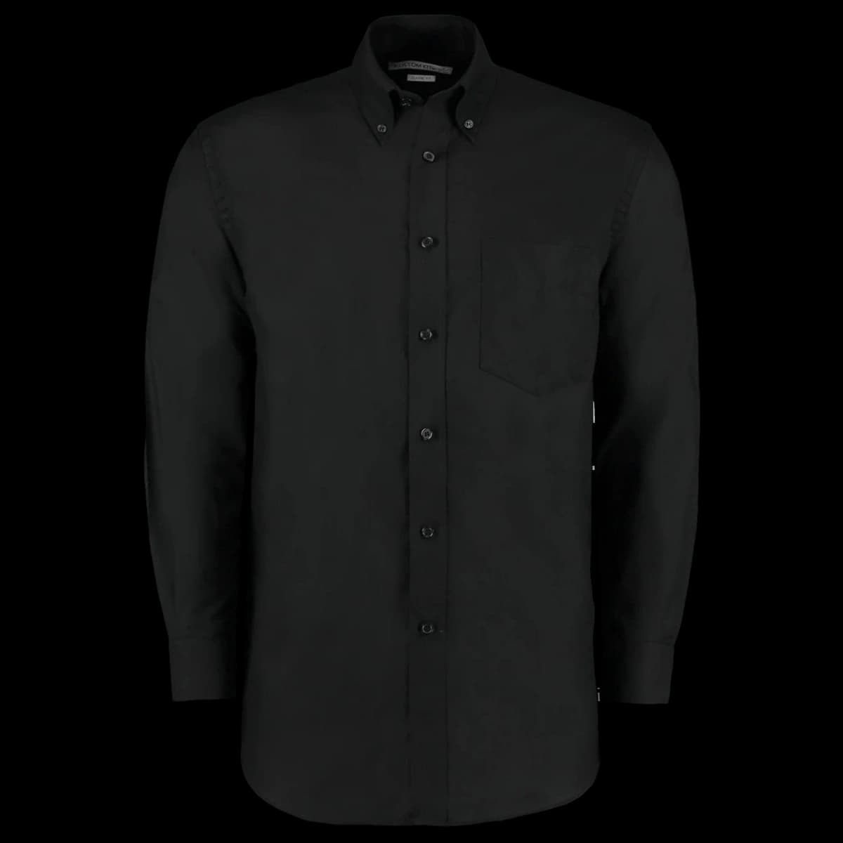 Kustom Kit Long Sleeve Classic Fit Workwear Oxford Shirt — front