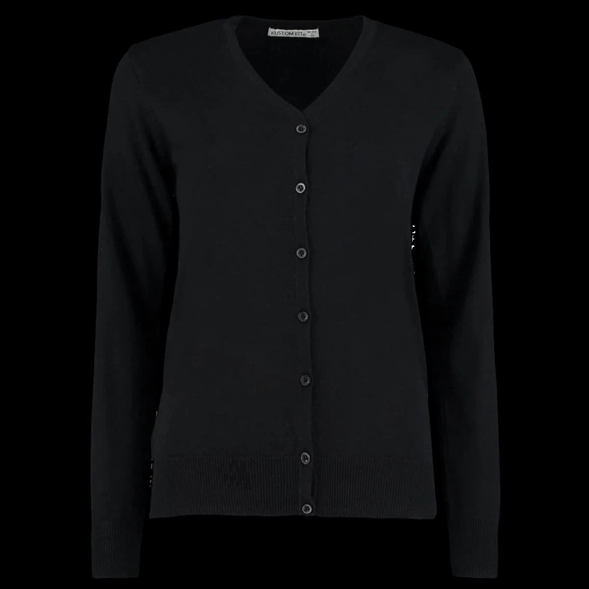 Kustom Kit Ladies Arundel Cotton Acrylic V Neck Cardigan — front
