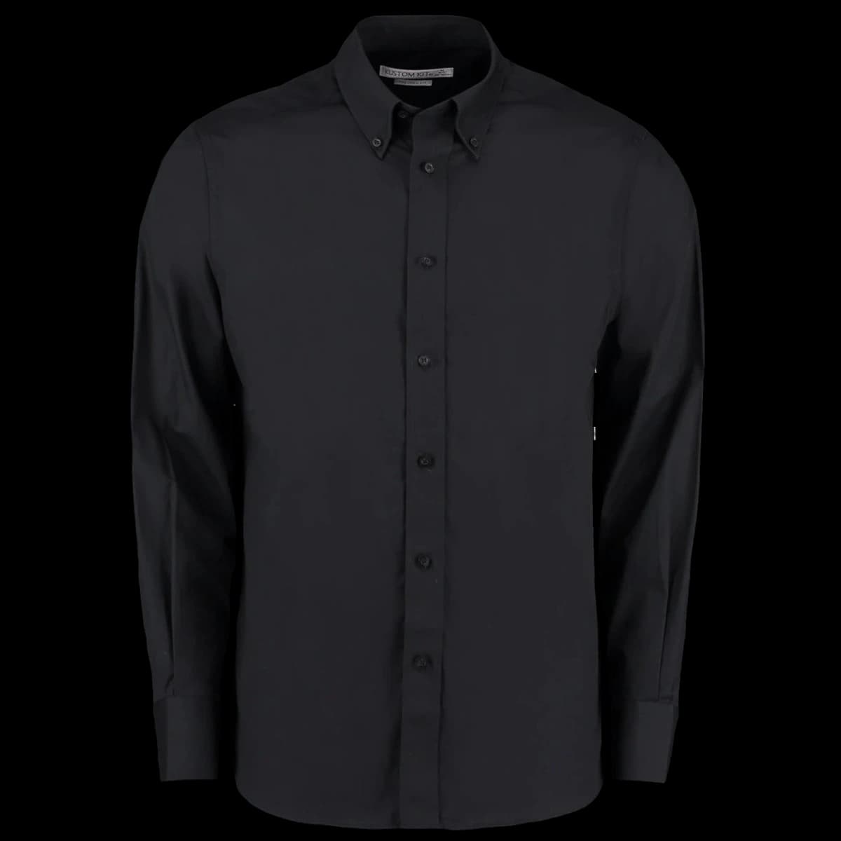 Kustom Kit Long Sleeve Tailored City Business Shirt — front