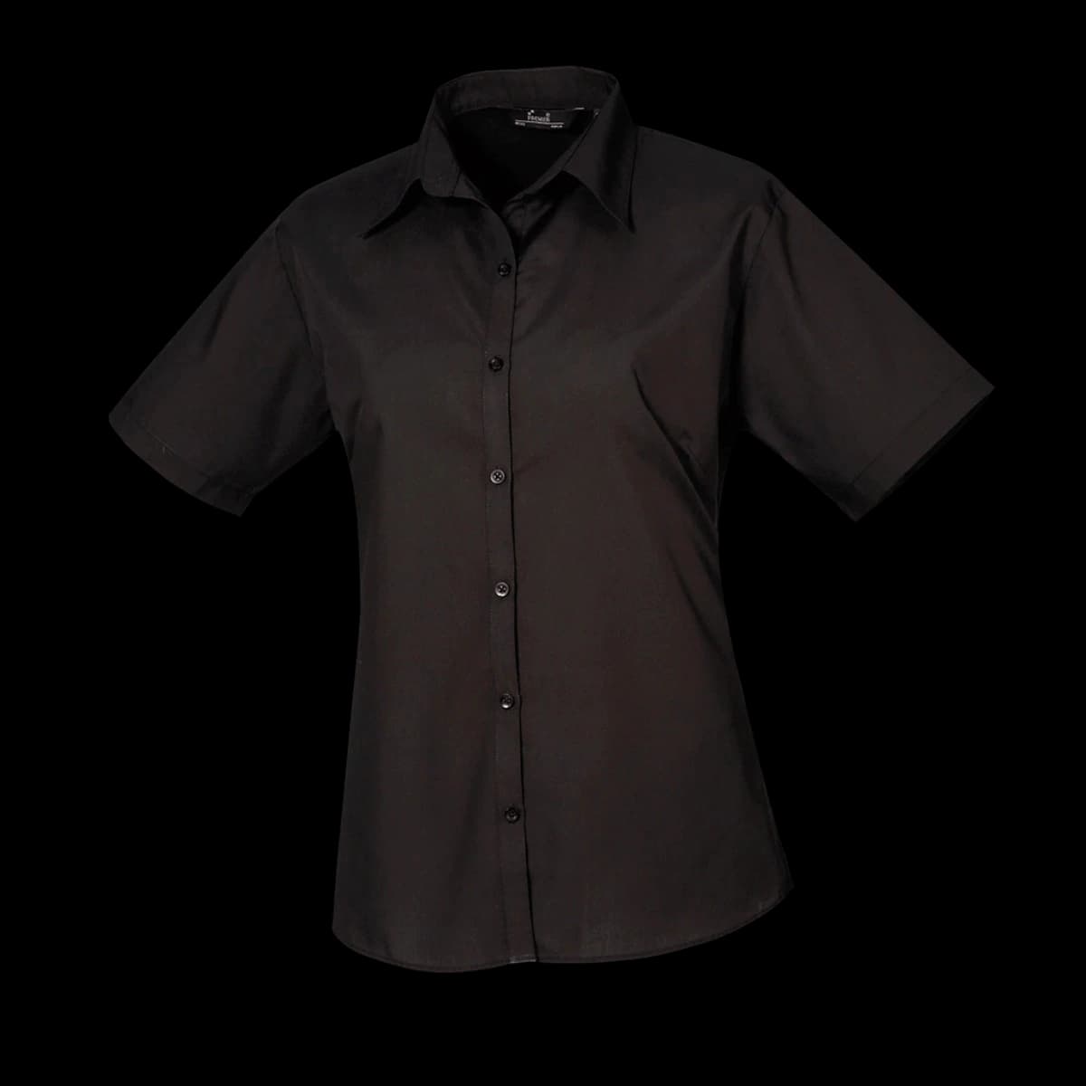 Premier Ladies Short Sleeve Poplin Blouse — front