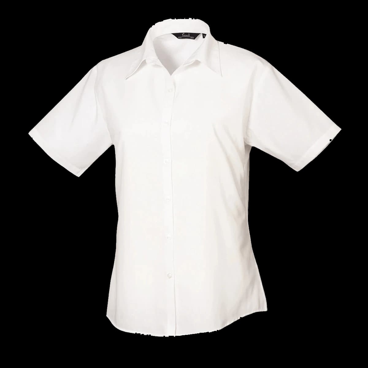 Premier Ladies Short Sleeve Poplin Blouse — front