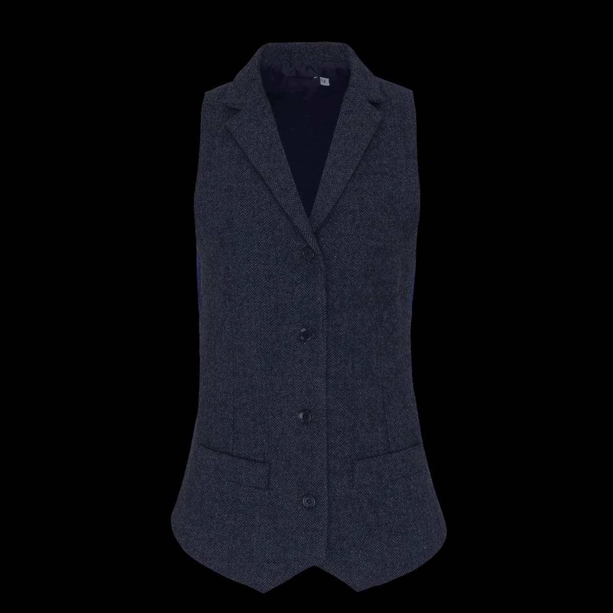 Premier Ladies Herringbone Waistcoat — front