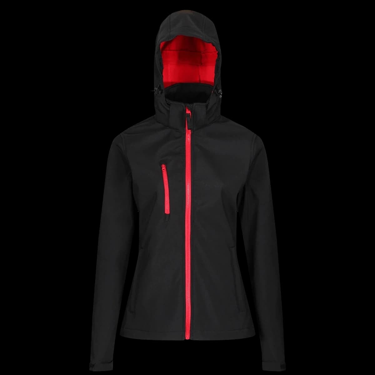 Regatta Ladies Venturer Three Layer Hooded Soft Shell Jacket — front