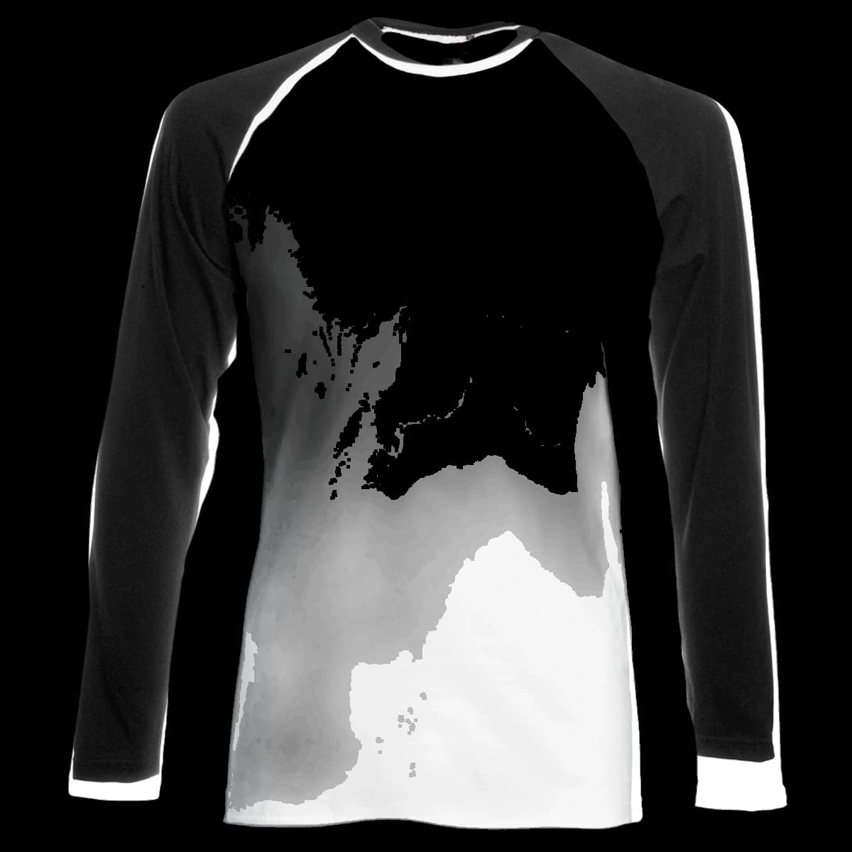 Fruit of the Loom Contrast Long Sleeve Baseball T-Shirt — front