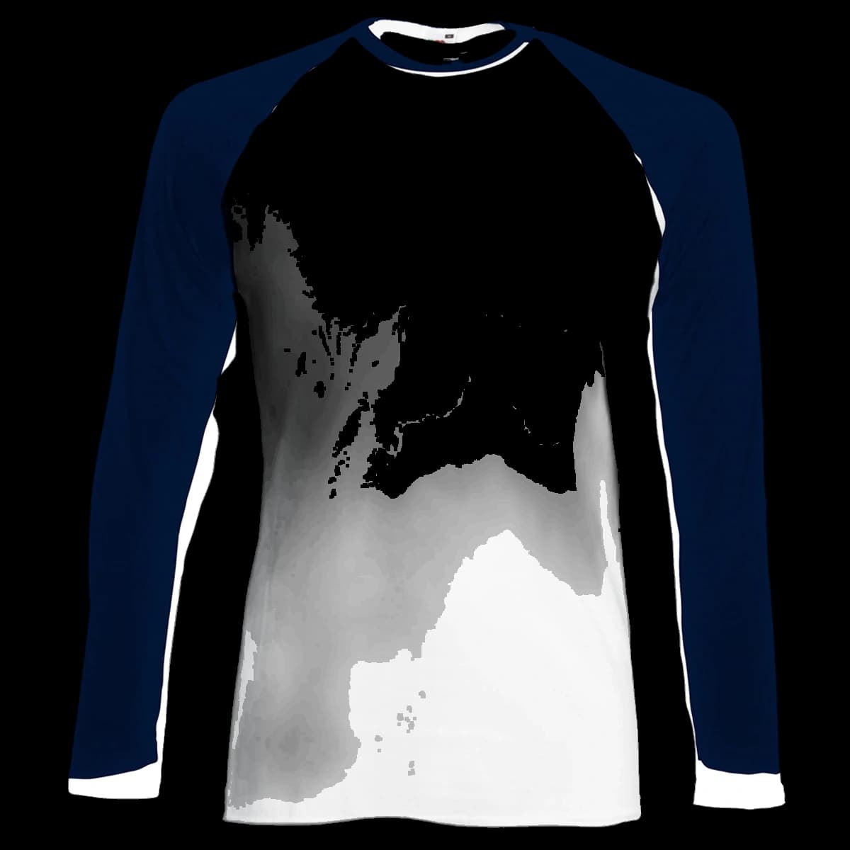 Fruit of the Loom Contrast Long Sleeve Baseball T-Shirt — front