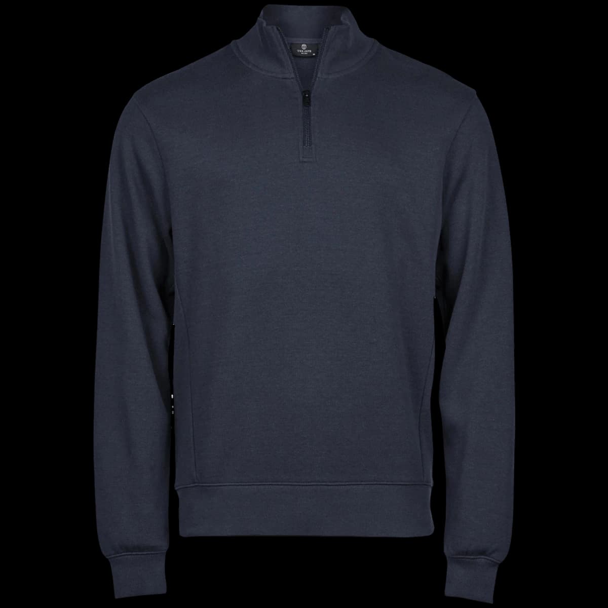 Tee Jays Ribbed Interlock Half Zip Sweatshirt — front