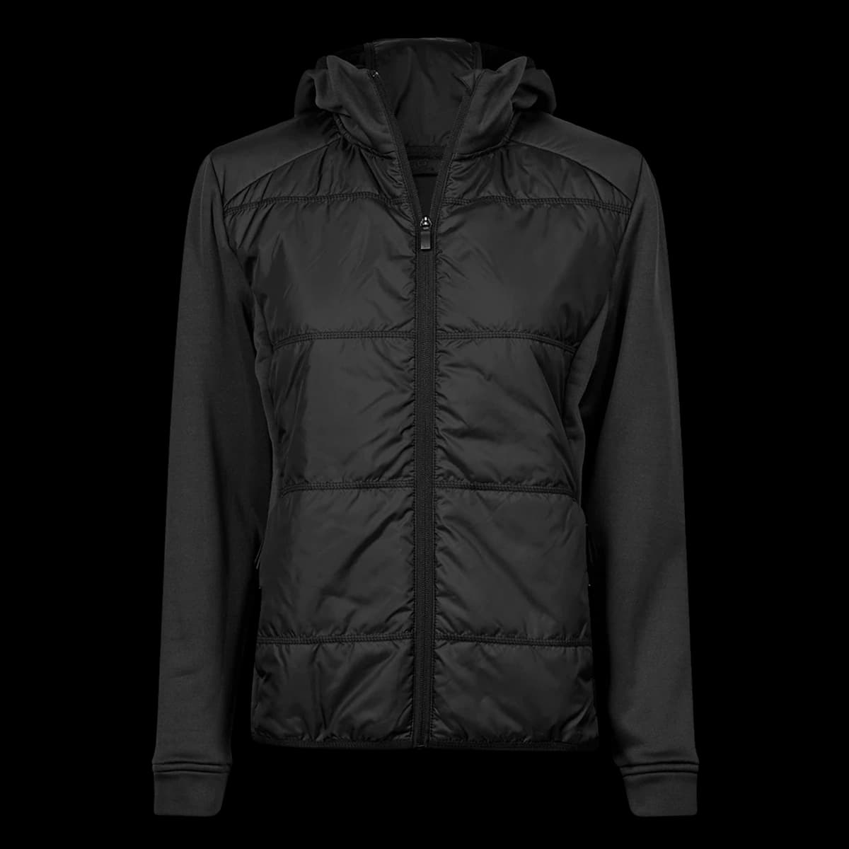 Tee Jays Ladies Hybrid-Stretch Hooded Jacket — front