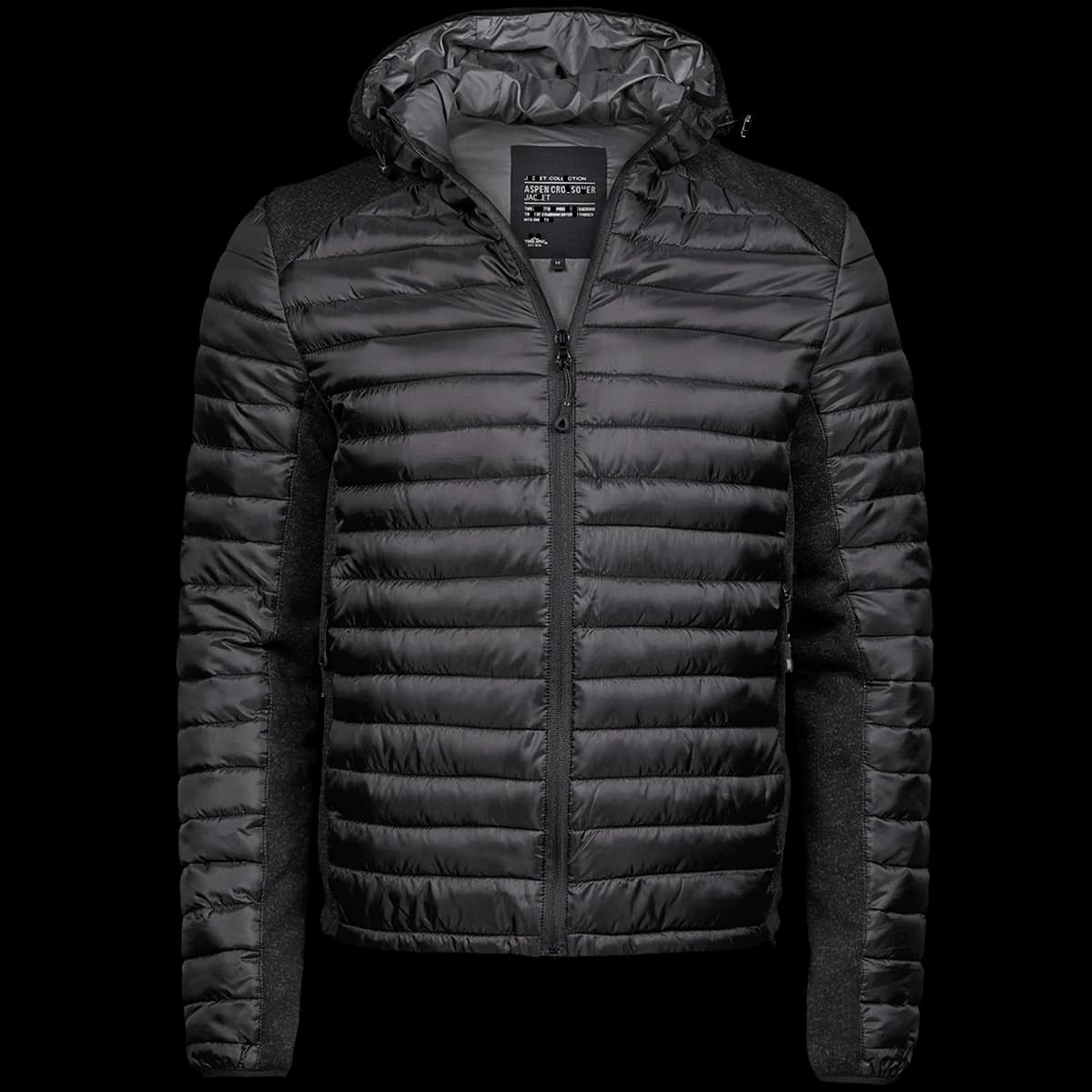 Tee Jays Crossover Hooded Padded Outdoor Jacket — front