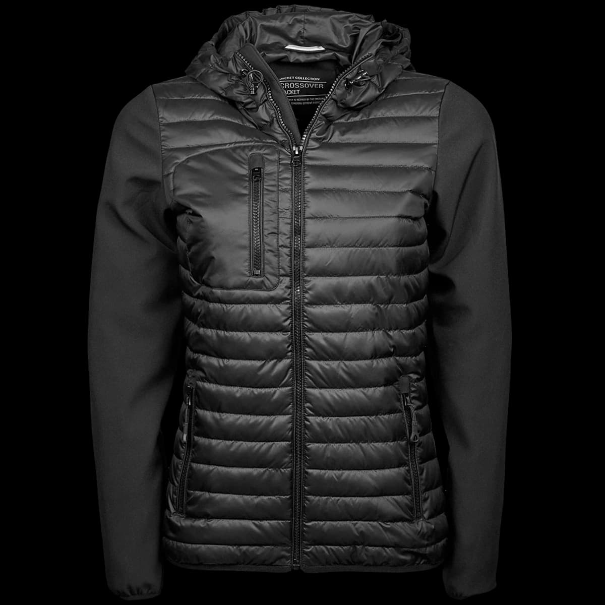 Tee Jays Ladies Crossover Hooded Jacket — front
