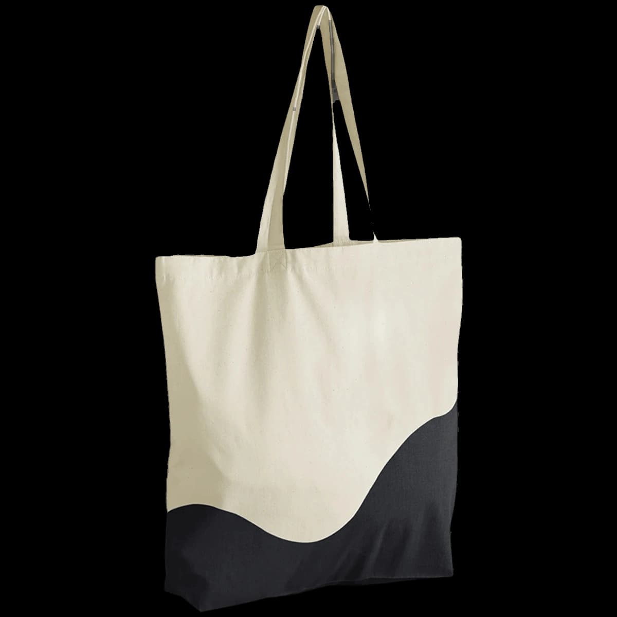 Westford Mill Organic Cotton Wave Print Maxi Tote Bag — front