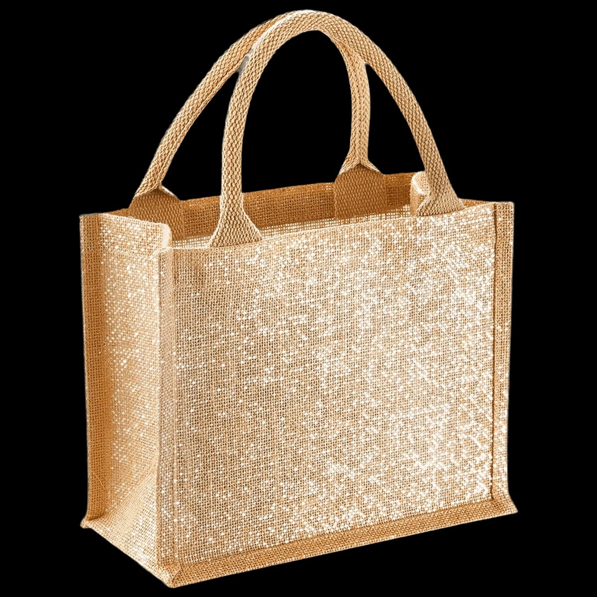 Westford Mill Shimmer Jute Mini Gift Bag — front