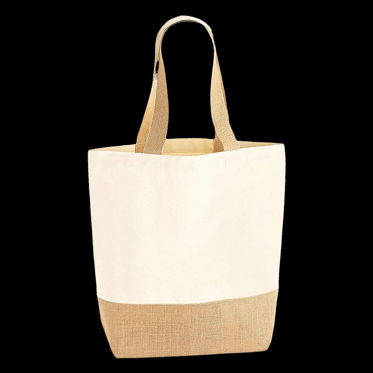 Westford Mill Jute Base Canvas Shopper — front