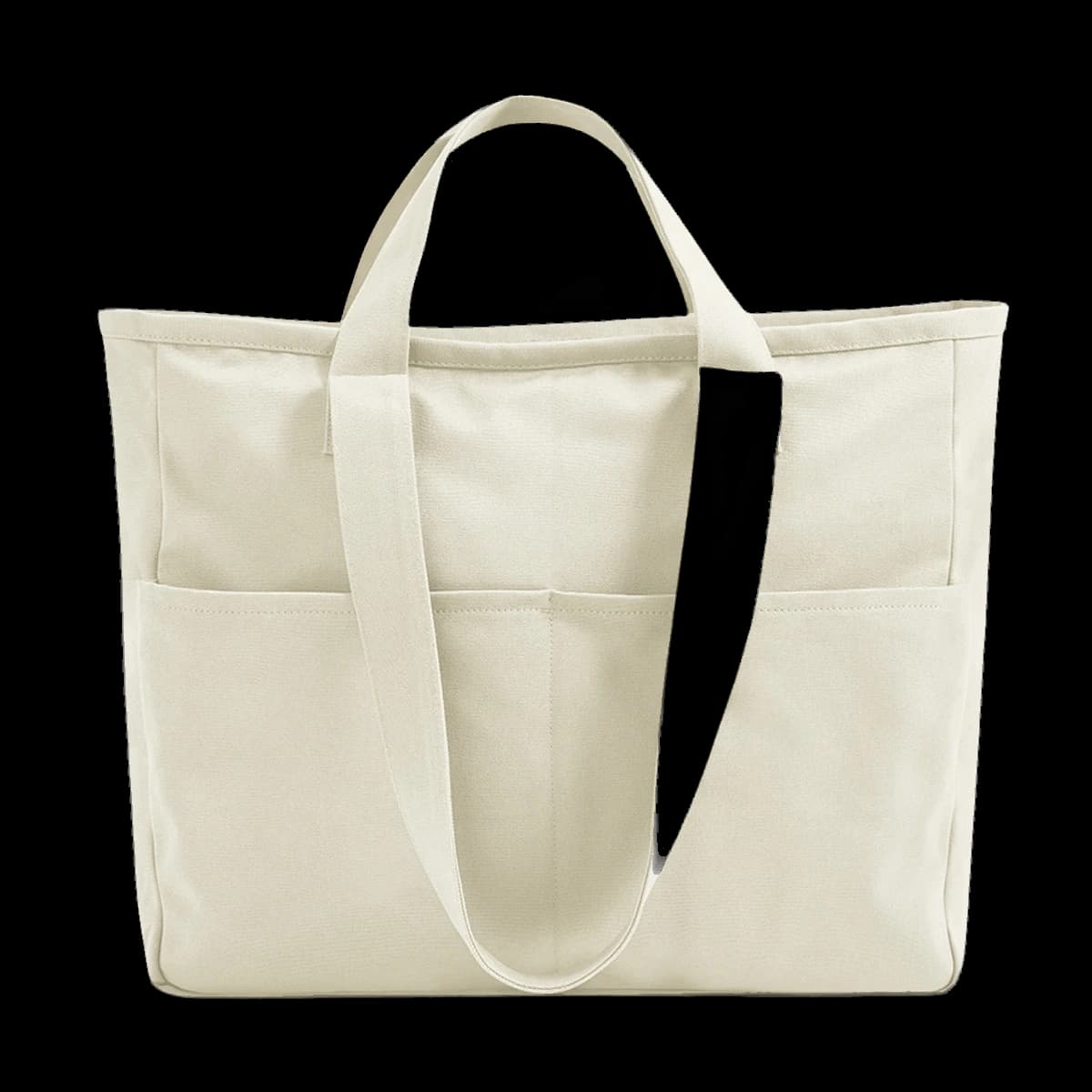 Westford Mill Double Handle Cargo Pocket Tote Bag — front