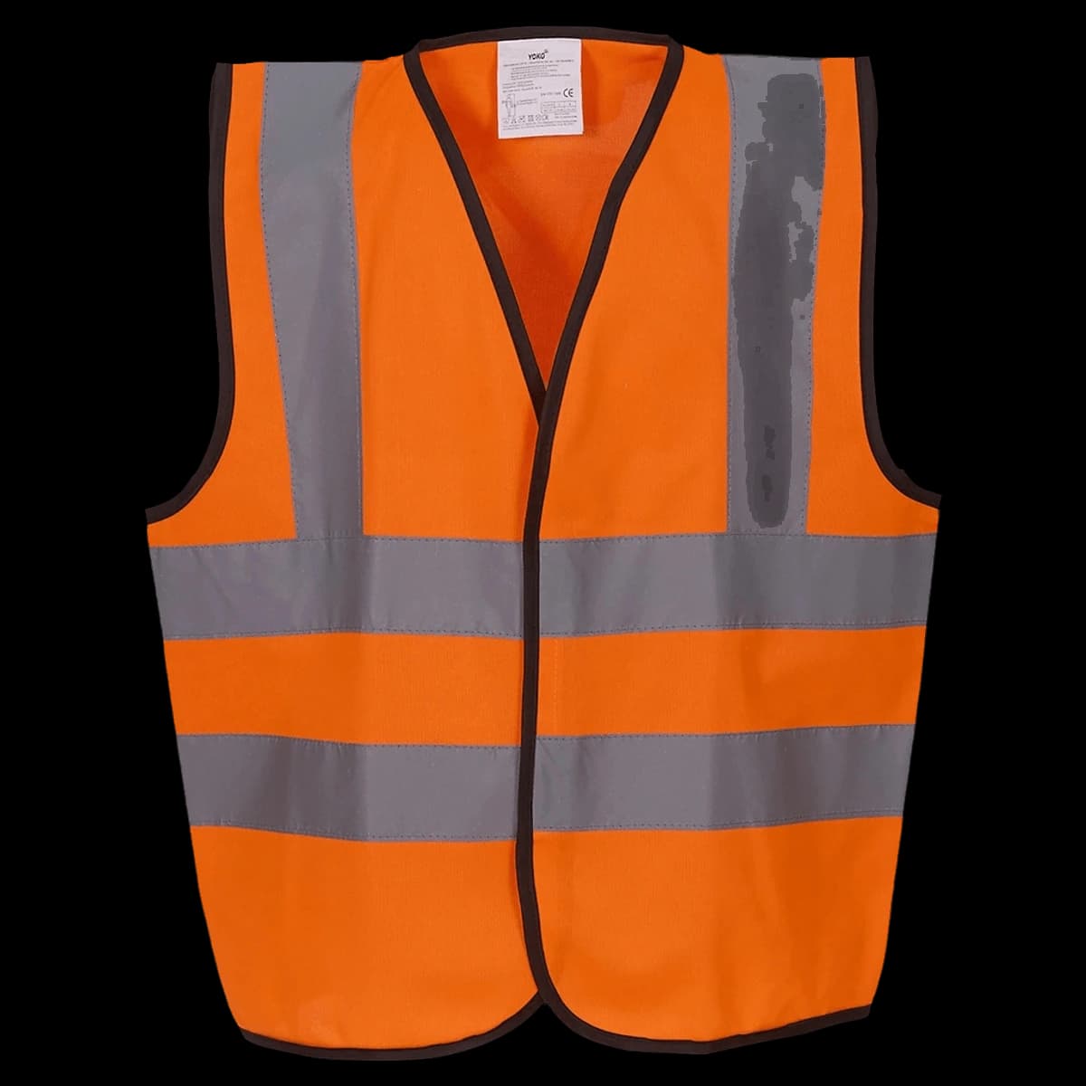 Yoko Kids Hi-Vis Two Band and Braces Waistcoat — front