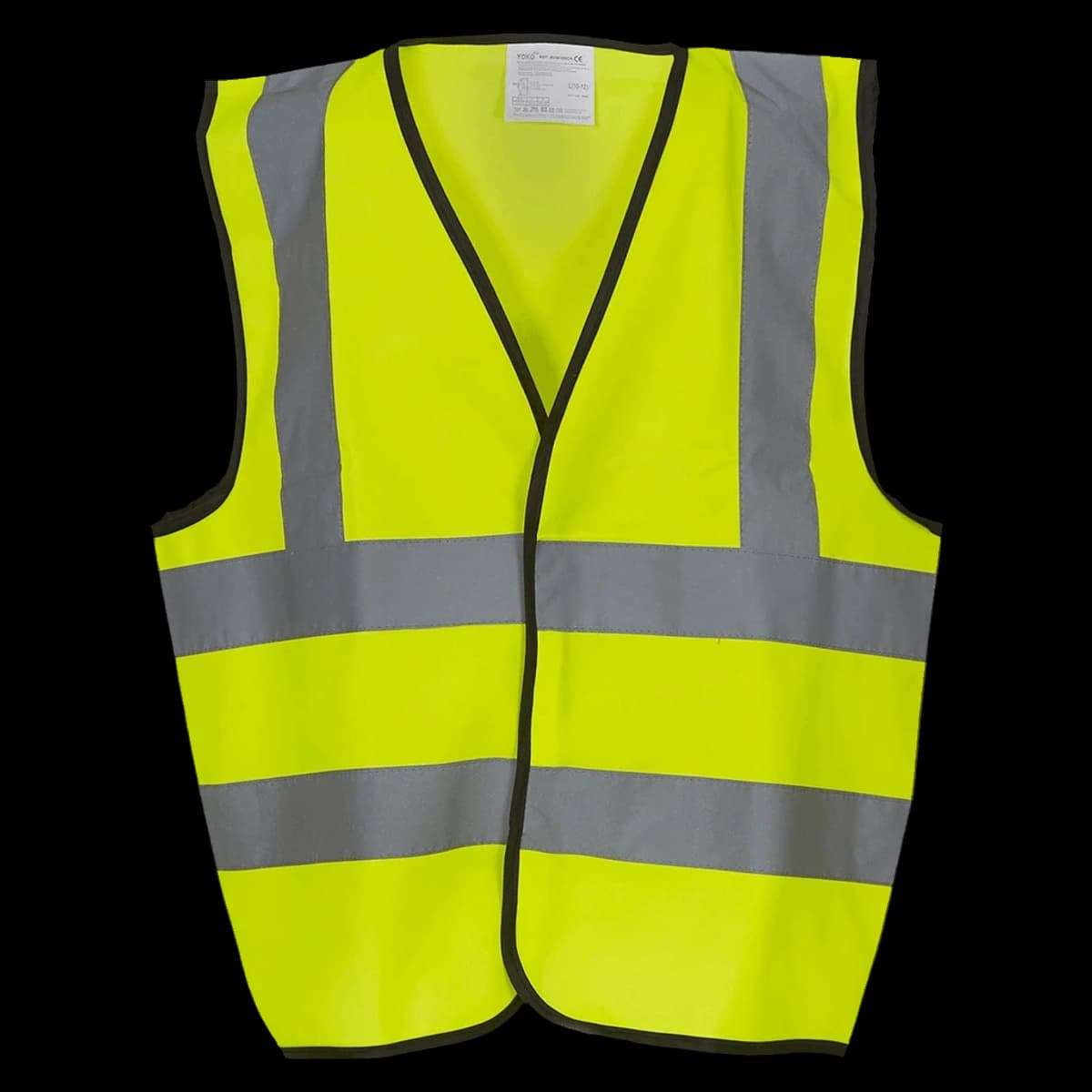 Yoko Kids Hi-Vis Two Band and Braces Waistcoat — front