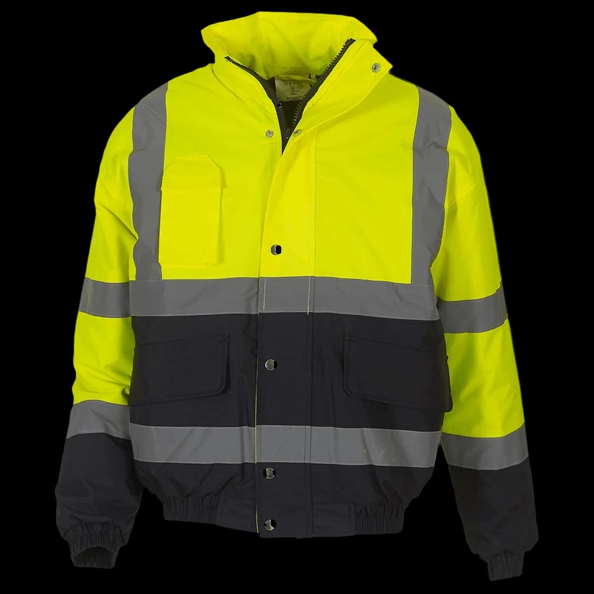 Yoko Hi-Vis Two Tone Bomber Jacket — front