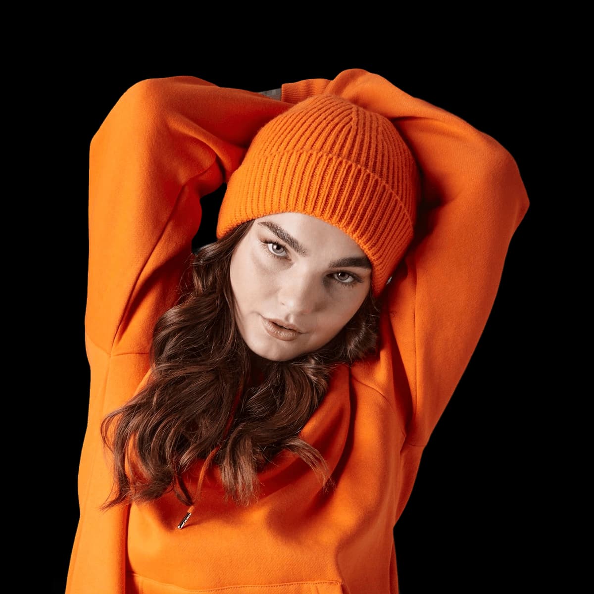 Engineered knit ribbed beanie