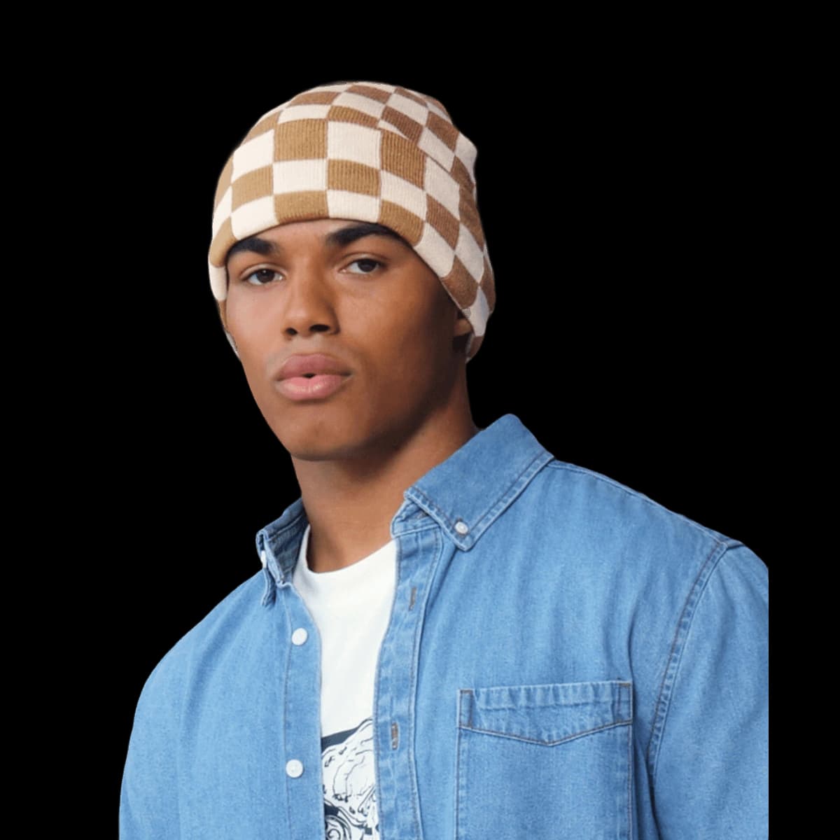 Checkerboard beanie