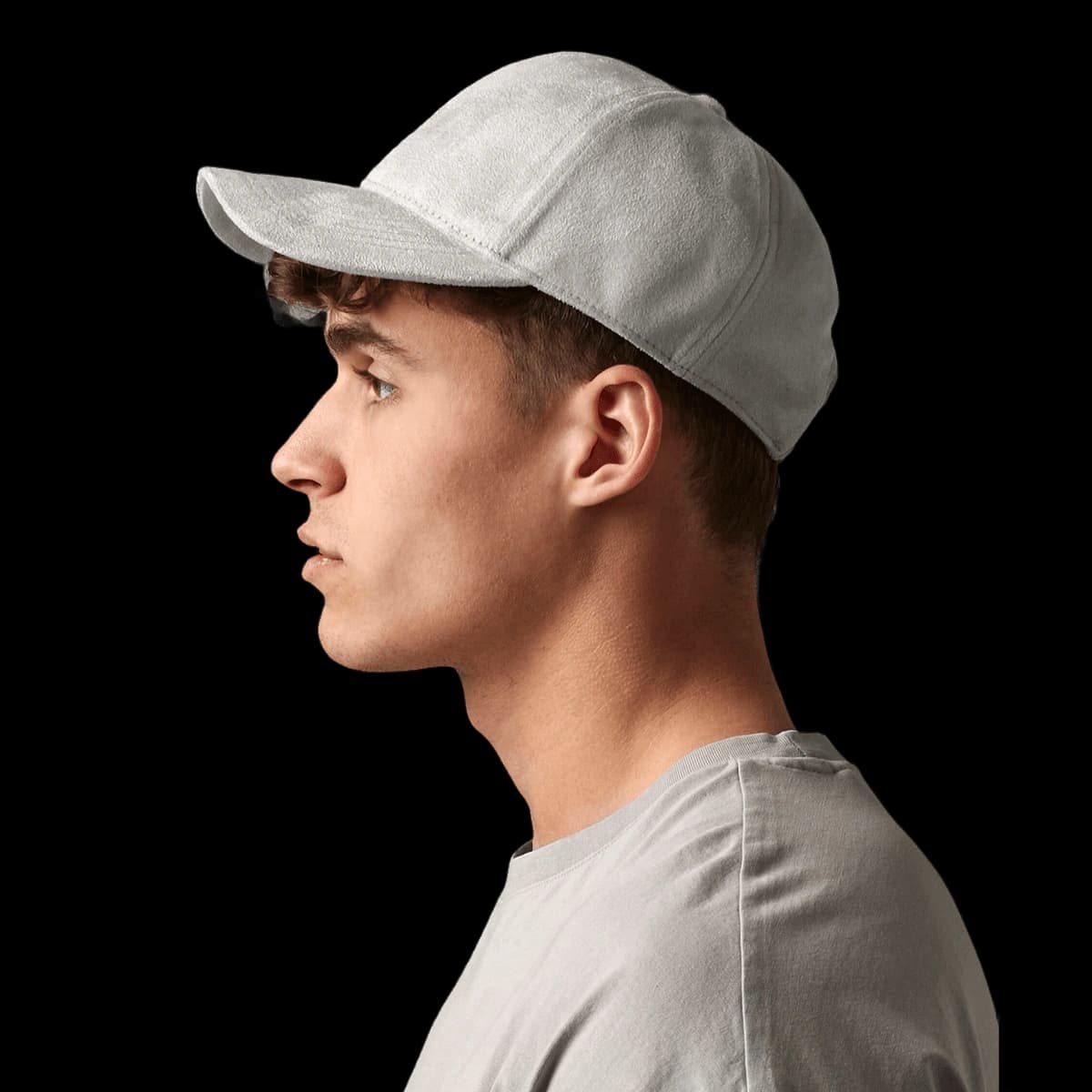 Faux suede 6-panel cap