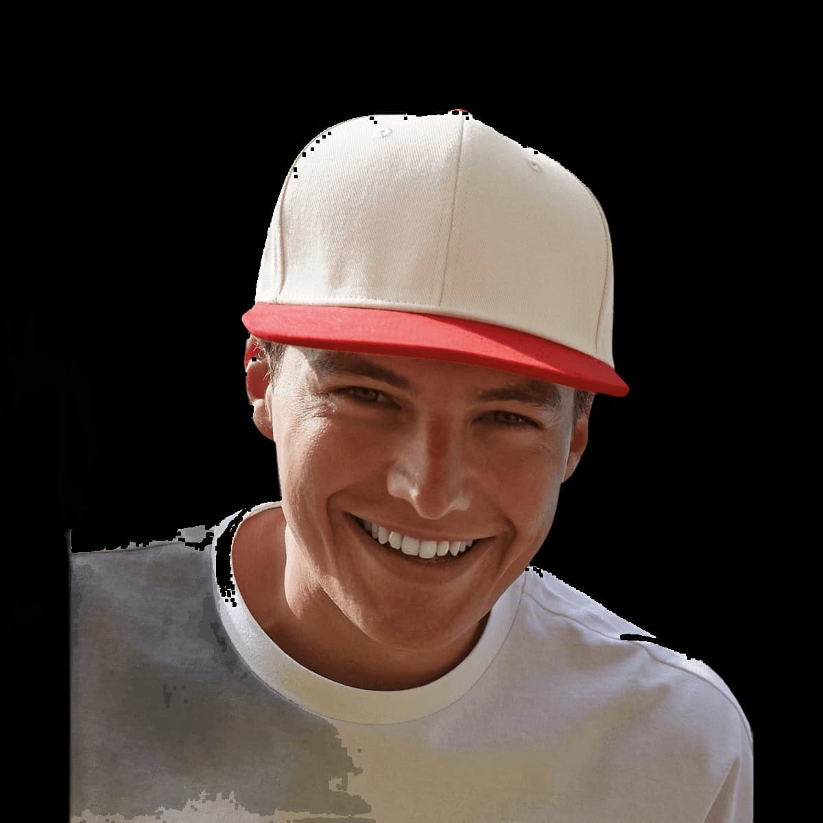 Contrast flat peak 6-panel cap