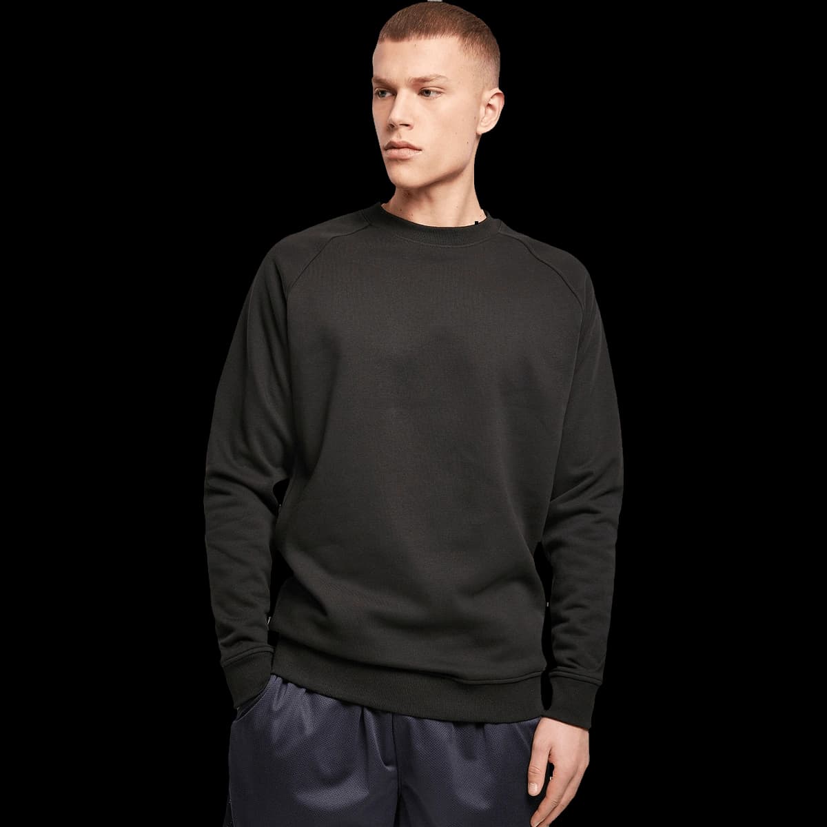 Raglan sweat crew neck