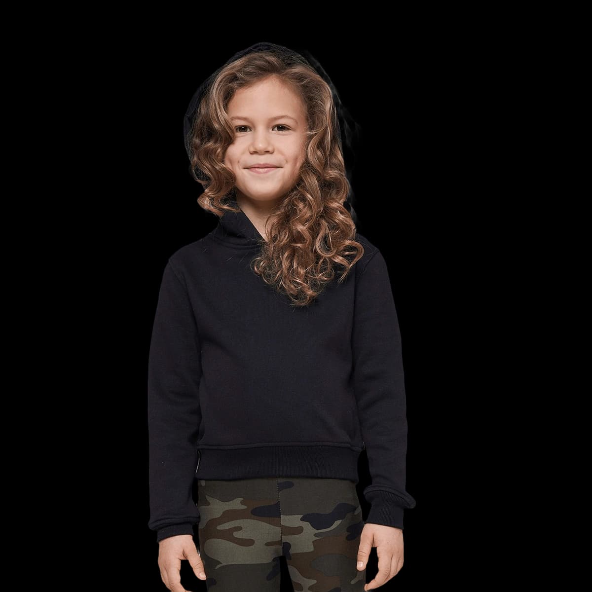 Girls cropped sweat hoodie