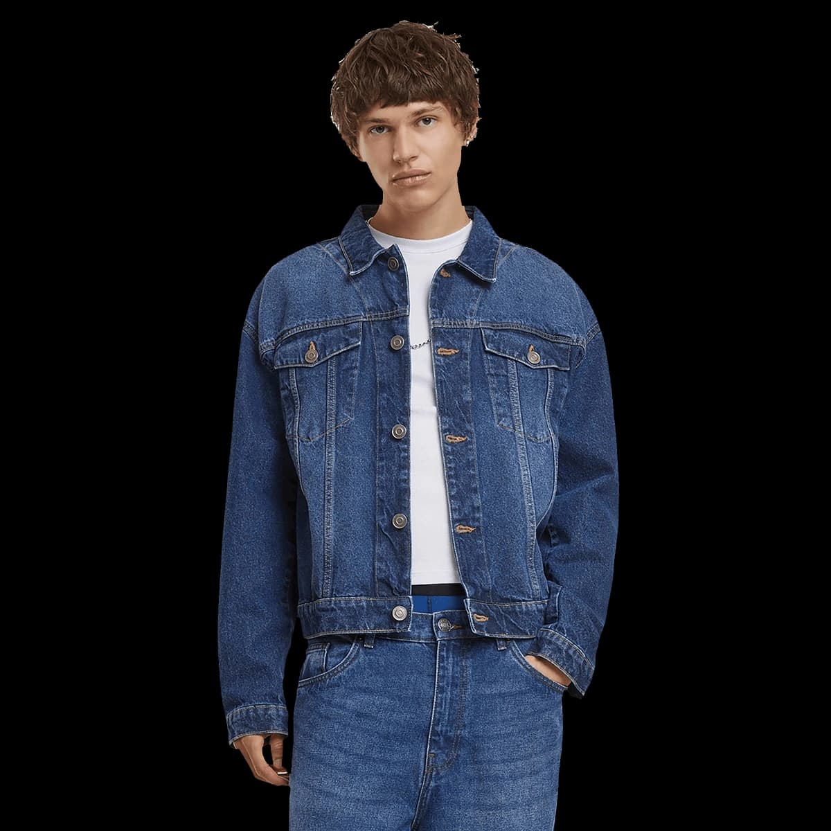 Heavy ounce boxy denim jacket
