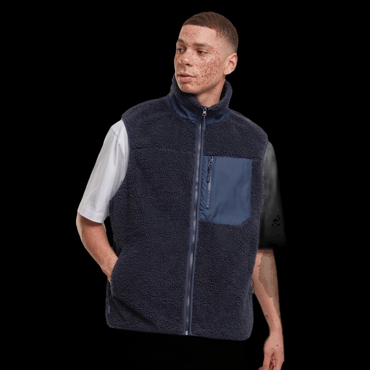 Bonded sherpa vest