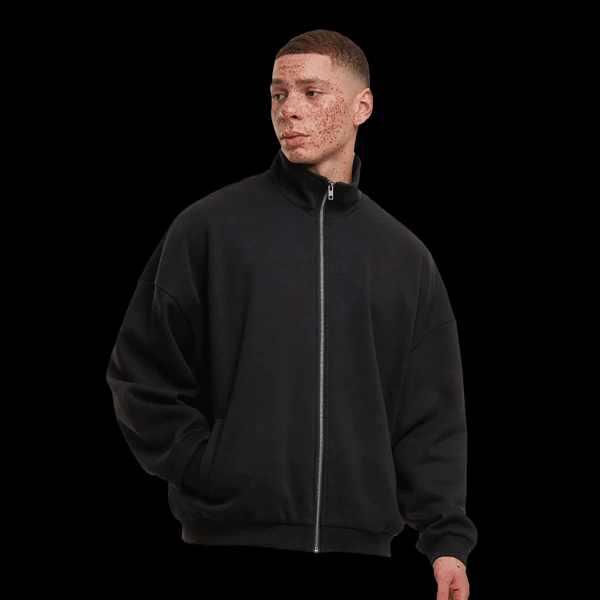 Oversized zip jacket