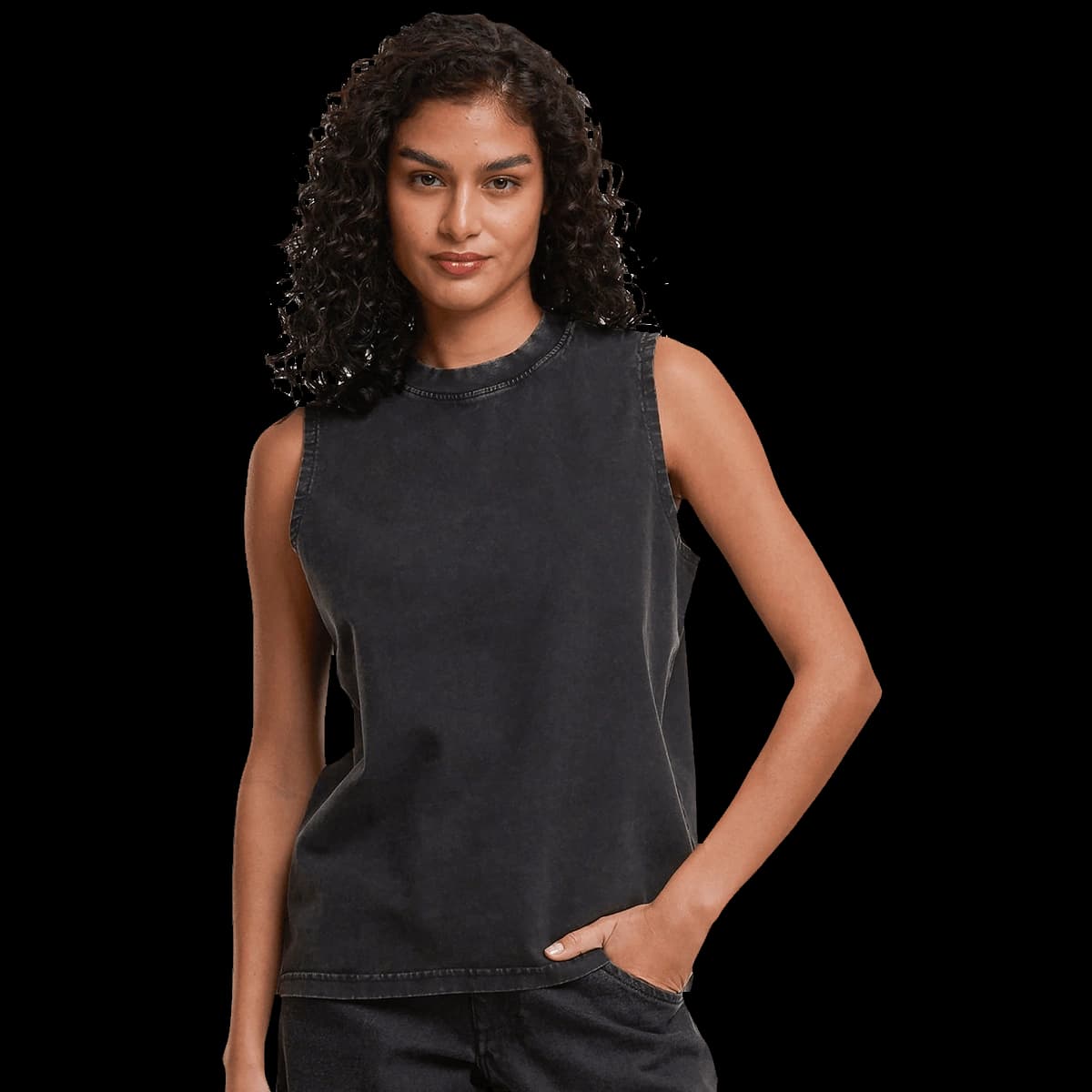 Women’s vintage washed sleeveless tee