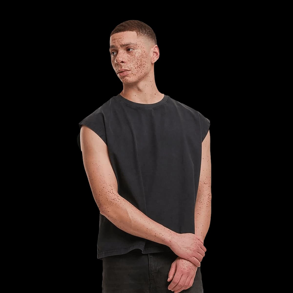 Vintage cropped heavy sleeveless tee