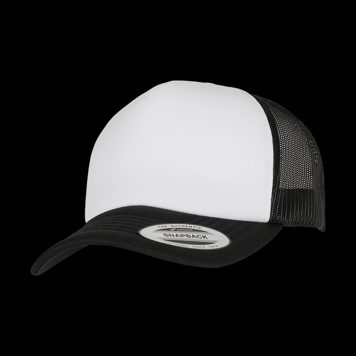 YP Classics® curved foam trucker cap – white front (6320W)
