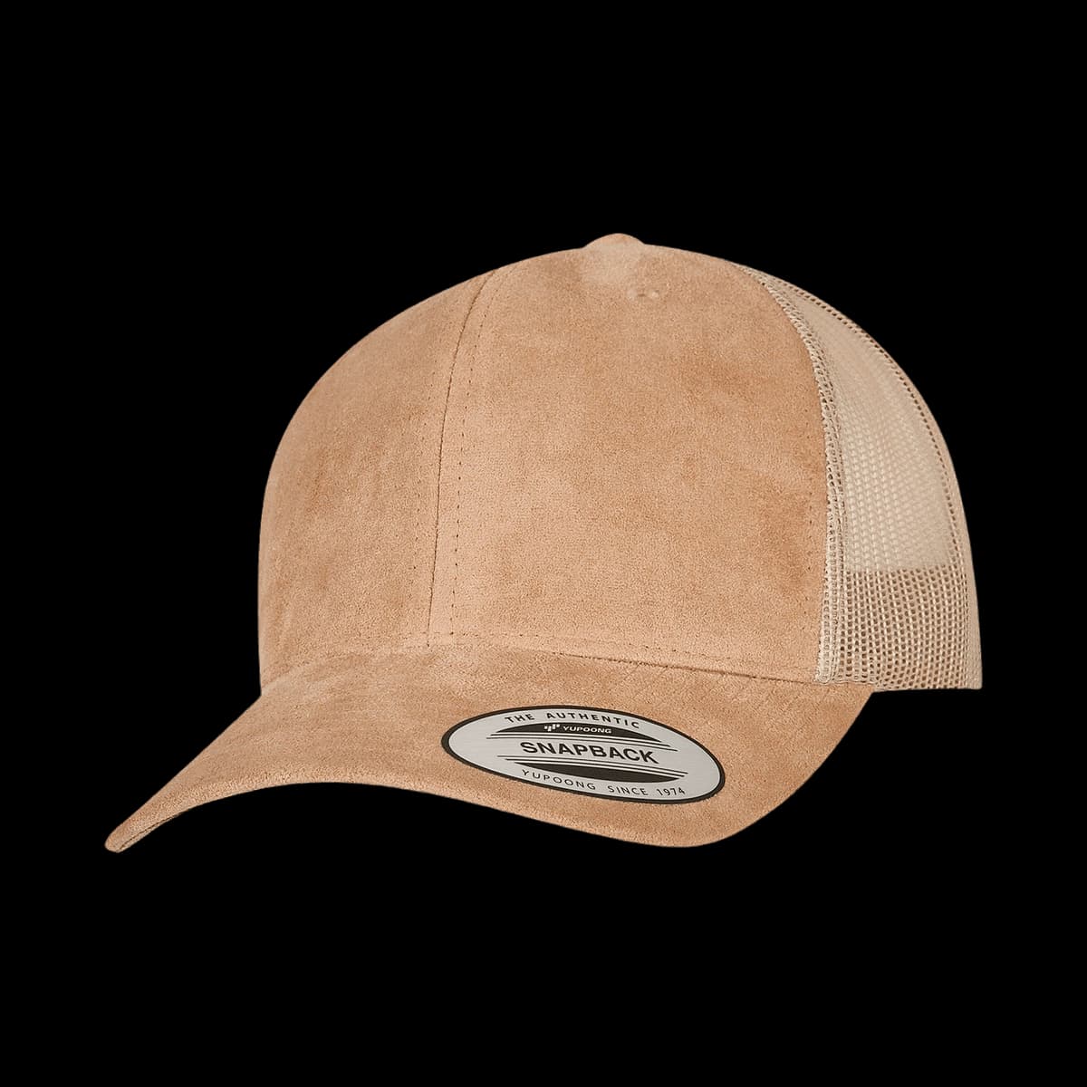 Imitation suede leather trucker cap (6606SU)