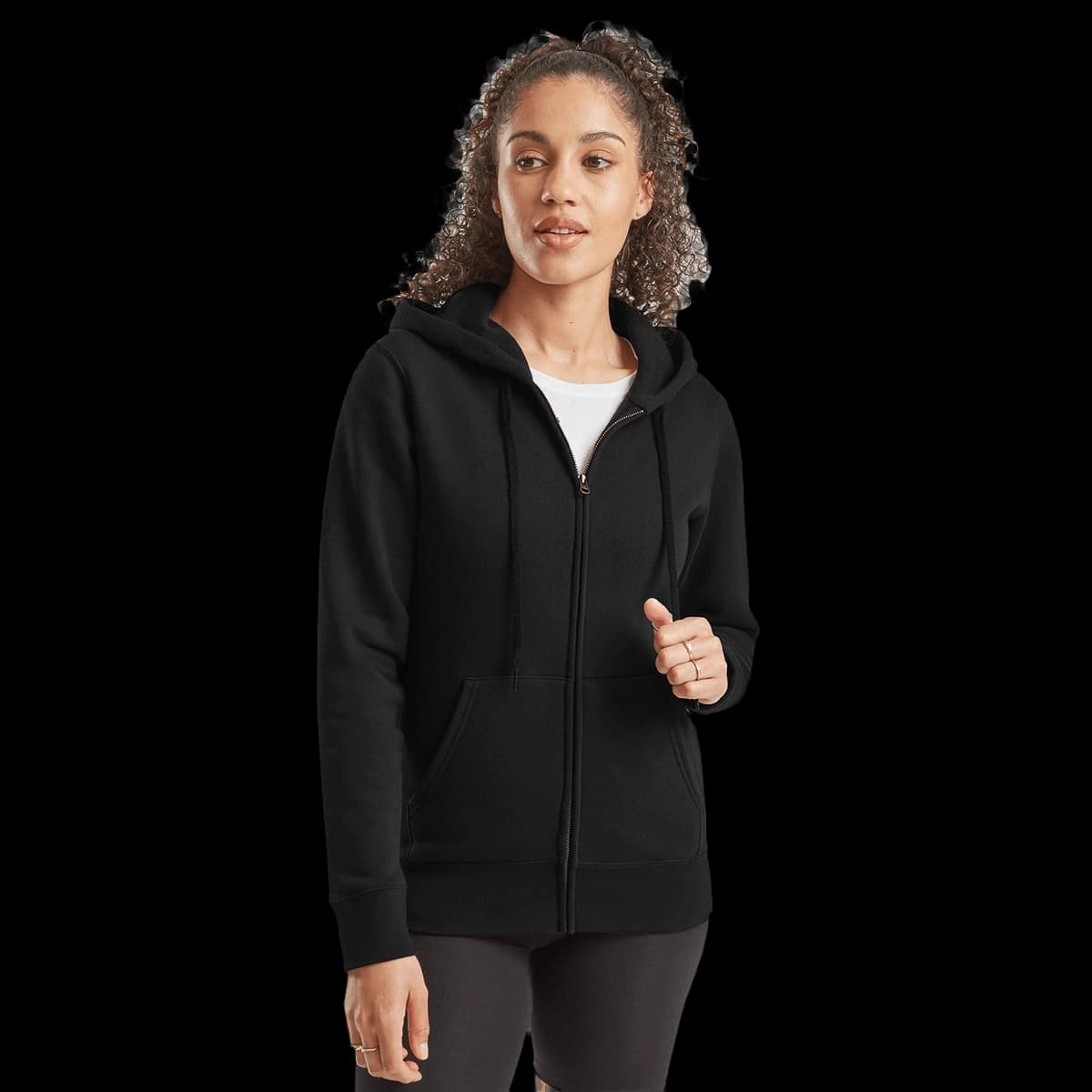Women's premium 70/30 hooded sweatshirt jacket