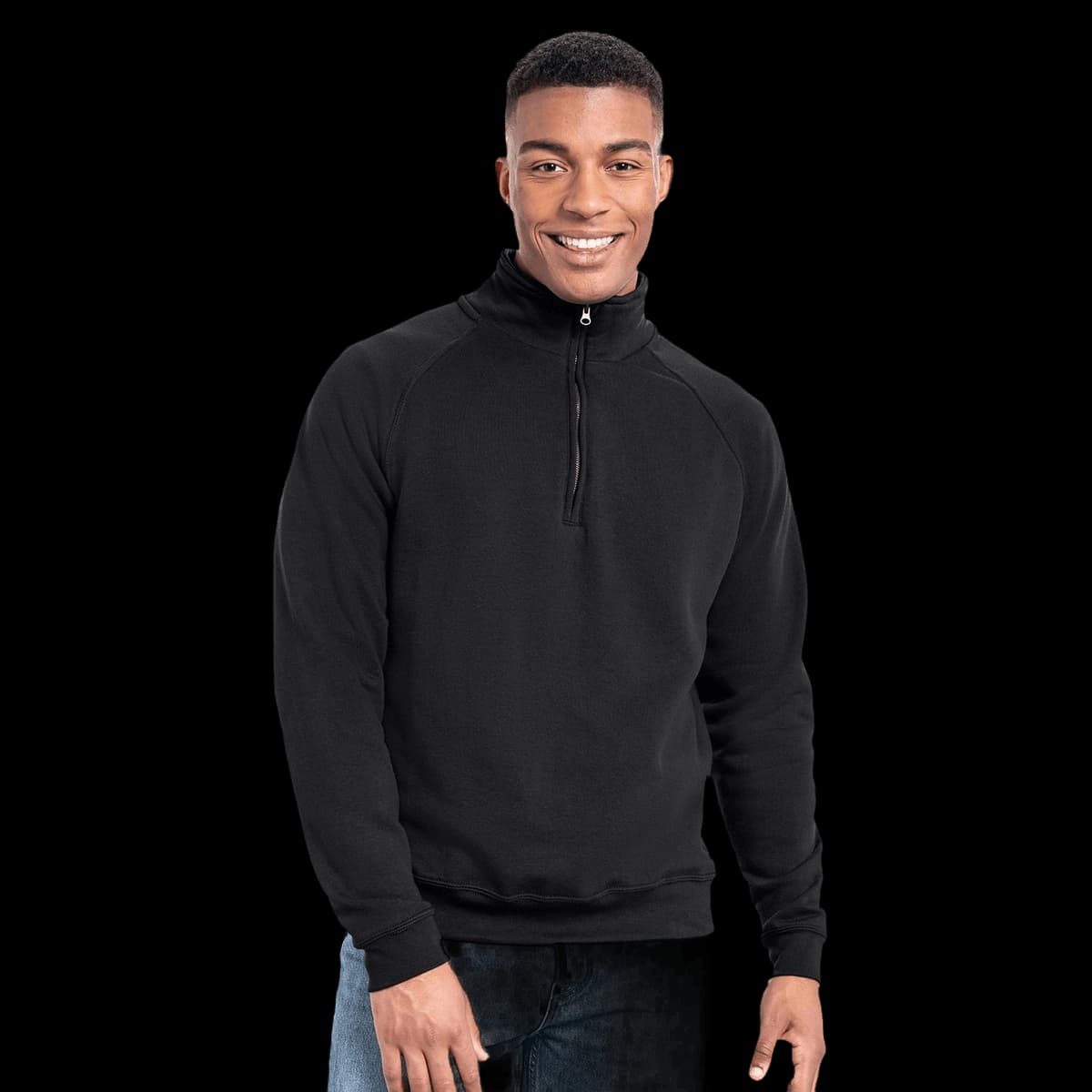 Iconic premium zip-neck sweat