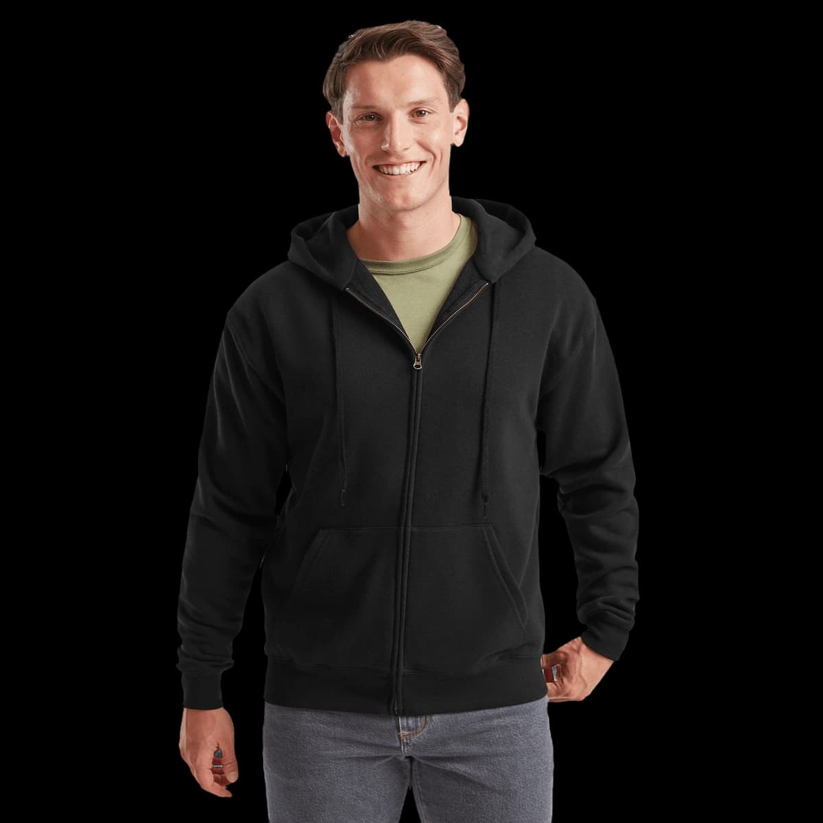 Premium 70/30 hooded sweatshirt jacket