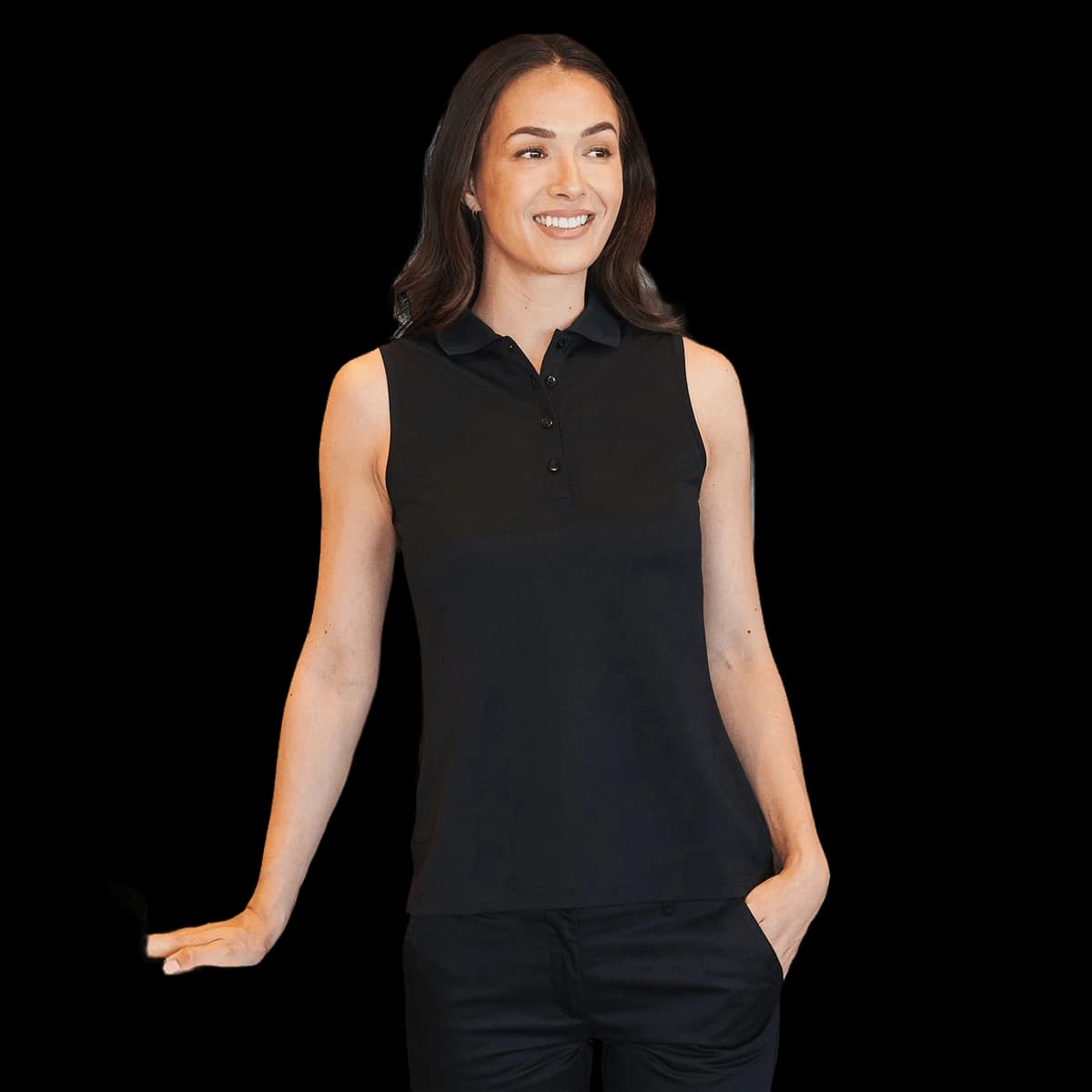 Women’s sleeveless Coolplus® polo shirt