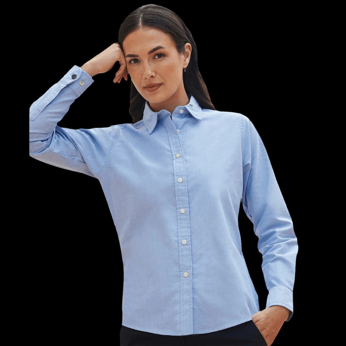 Women's classic long sleeve Oxford shirt