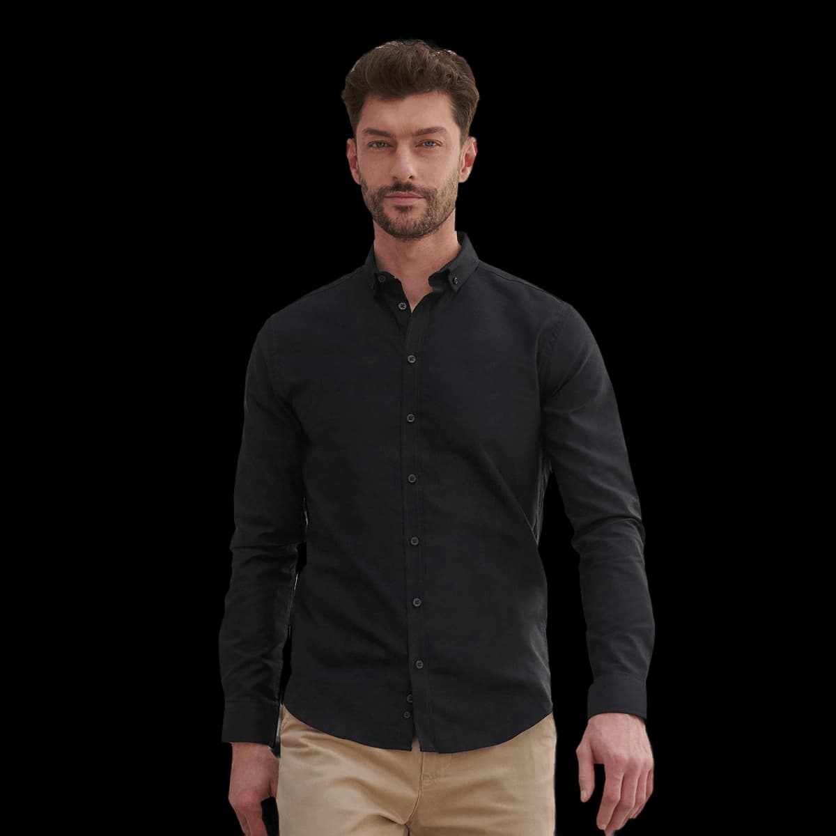 Modern long sleeve Oxford shirt